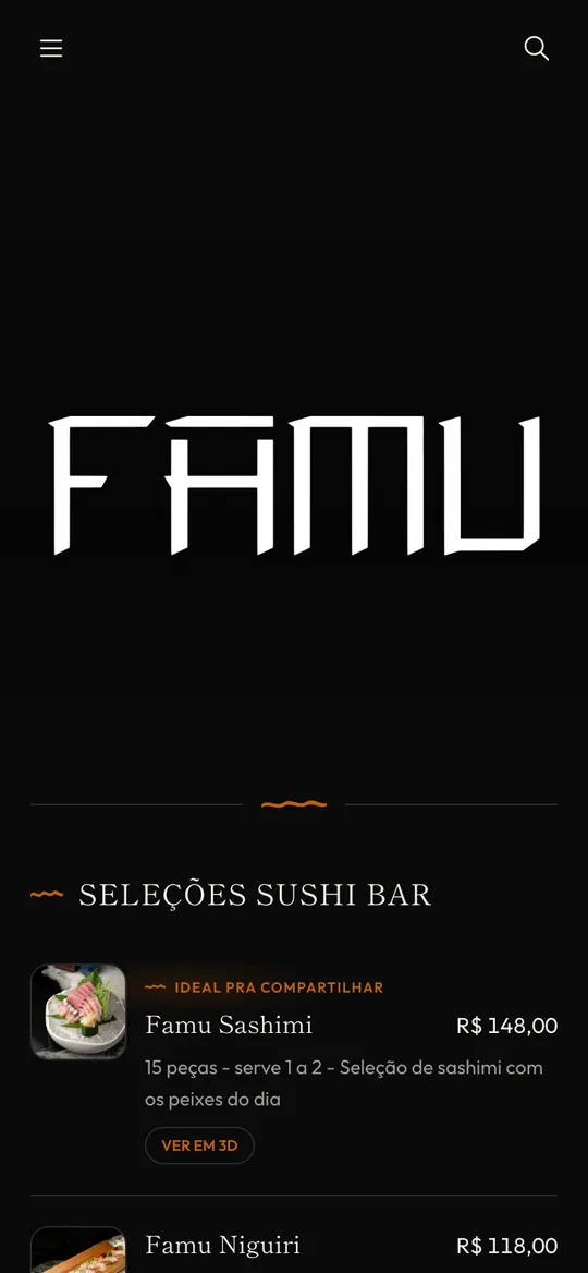 Cardápio sob medida da DotMenu