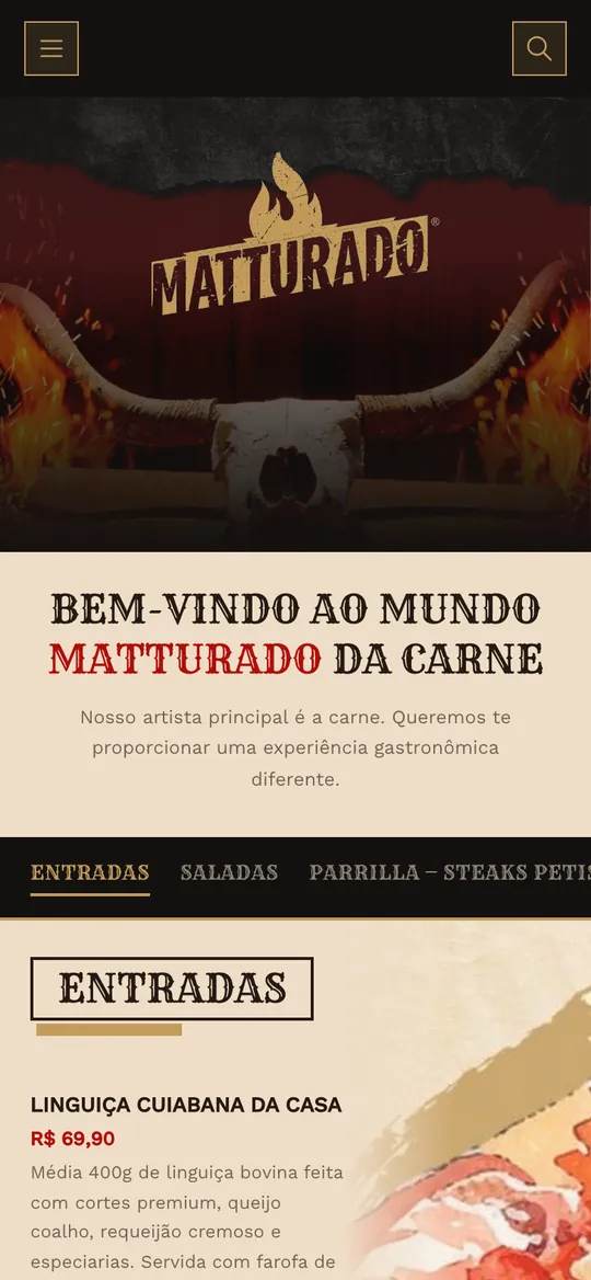 Cardápio sob medida da DotMenu