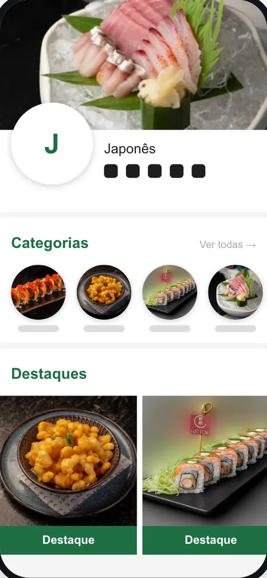 Cardápio de template de uma japonês